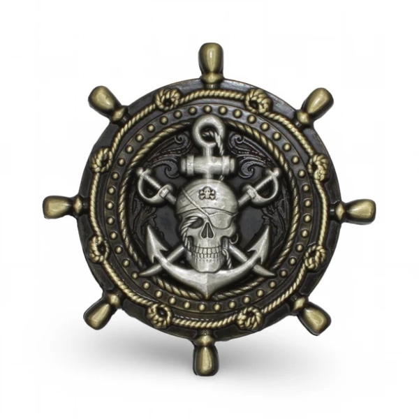 2026 Pirate Geocoin – Ship Wheel