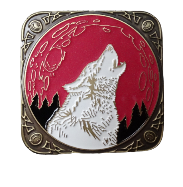 Mystic Wolf Geocoin - Magic Wolf (glow)