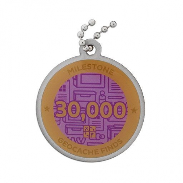 Milestone Geocoin and Tag Set - 30.000 Finds