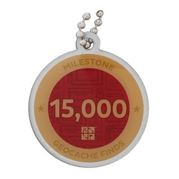 Milestone Geocoin und Tag Set - 15.000 Finds