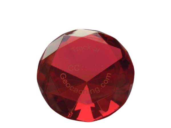 5 cm Glasdiamant - Rot
