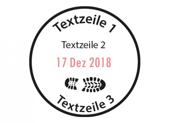 Runder Datumstempel mit Abdeckung - 30mm