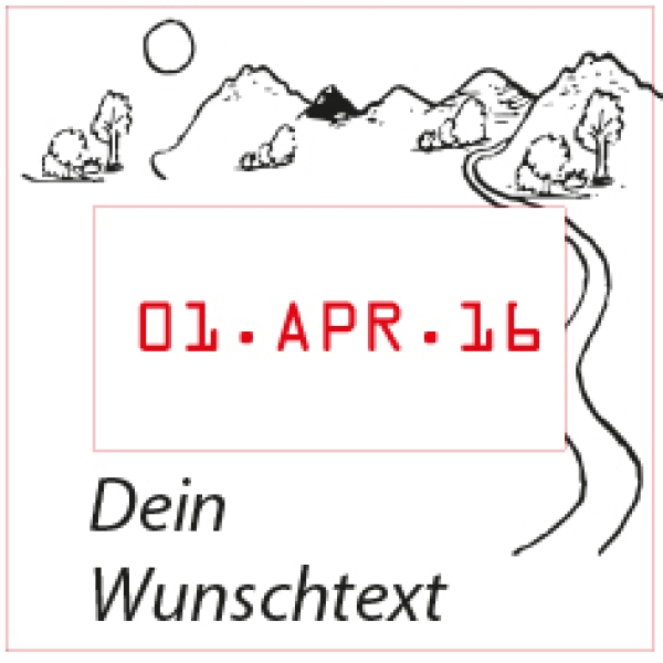 Geocaching Stempel mit einstellbaren Datum