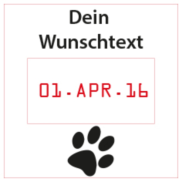 Geocaching Stempel mit einstellbaren Datum