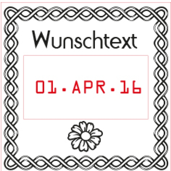 Geocaching Stempel mit einstellbaren Datum