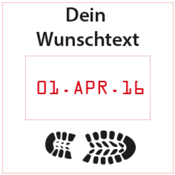 Geocaching Stempel mit einstellbaren Datum