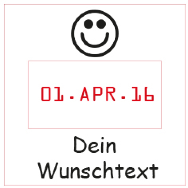 Geocaching Stempel mit einstellbaren Datum