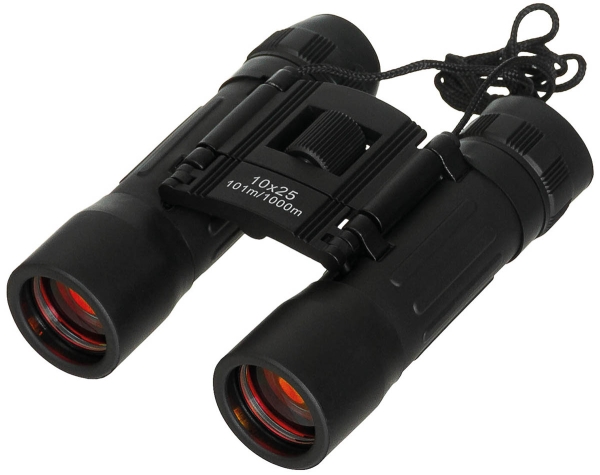 Binocular, foldable, 10x25 - black