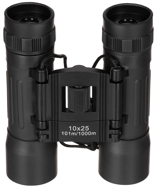 Binocular, foldable, 10x25 - black