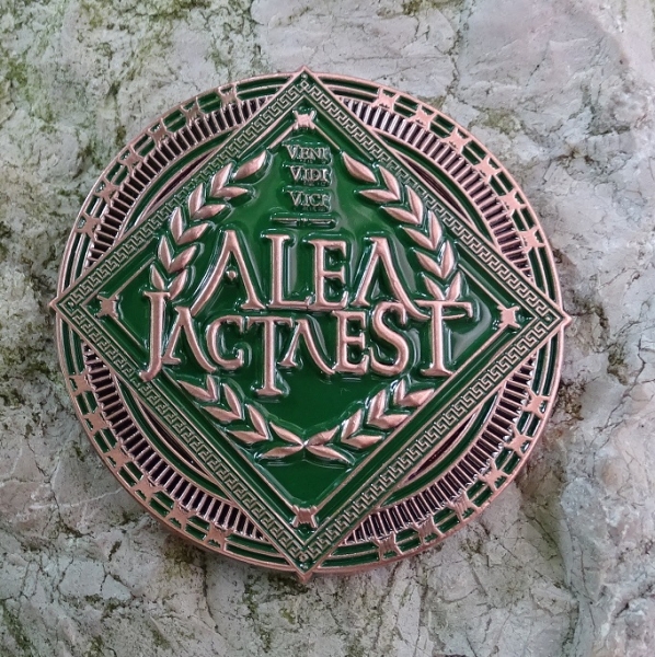 ALEA IACTA EST Geocoin - Antik Kupfer / Grün LE 75