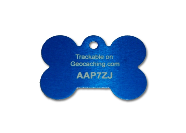 Trackable Dog Tag Bone with individal text