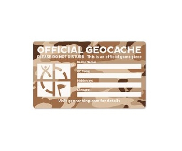 Medium Cache Label - Desert Camo