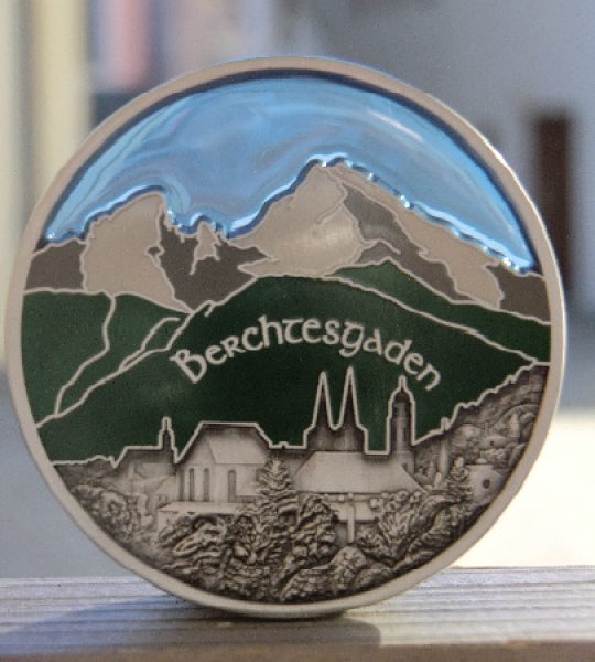 Berchtesgadener Geocoin - Antik Silber
