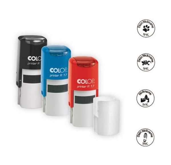 Colop Geocaching stamp, round - 17mm