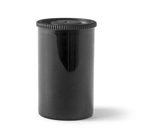 Filmcanister with inside lid - black