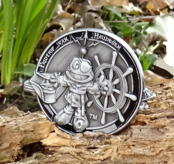 Fridtjof van Haudegen Pin - antik silber