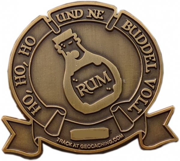 Crew of Golden Hint Geocoin - Bottle of Rum