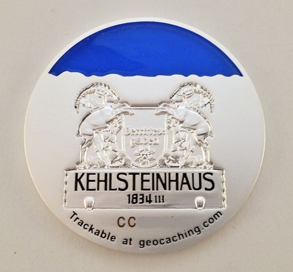 Berchtesgadener Geocoin - Kehlsteinhaus - Satin Silber XLE 50