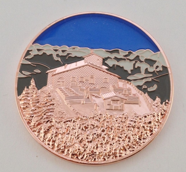 Berchtesgadener Geocoin - Kehlsteinhaus - Glänzend Kupfer XLE 50