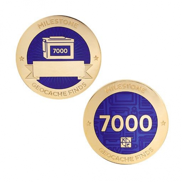 Milestone Geocoin and Tag Set - 7000 Finds