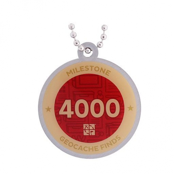 Milestone Geocoin und Tag Set - 4000 Finds