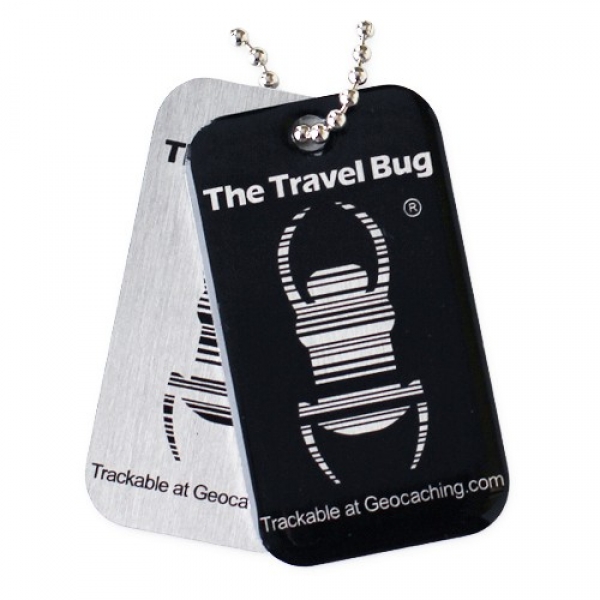 Geocaching QR Travel Bug® - Black