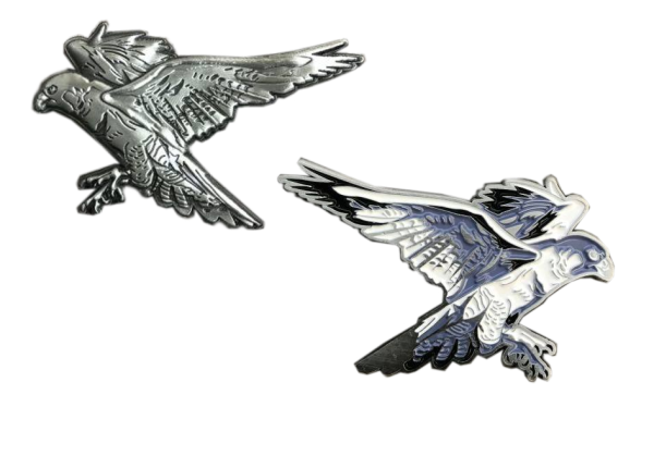 Spirit of Hawks Geocoin - antik silber