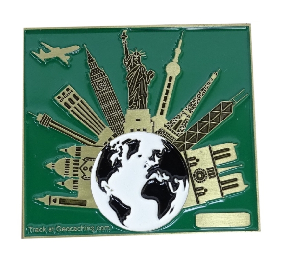 Tor zur Welt Geocoin - antique bronze